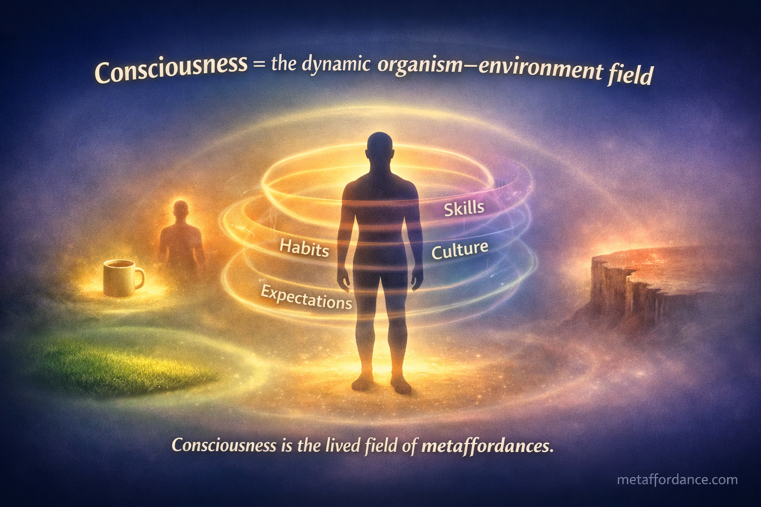Consciousness as experience of metaffordances
